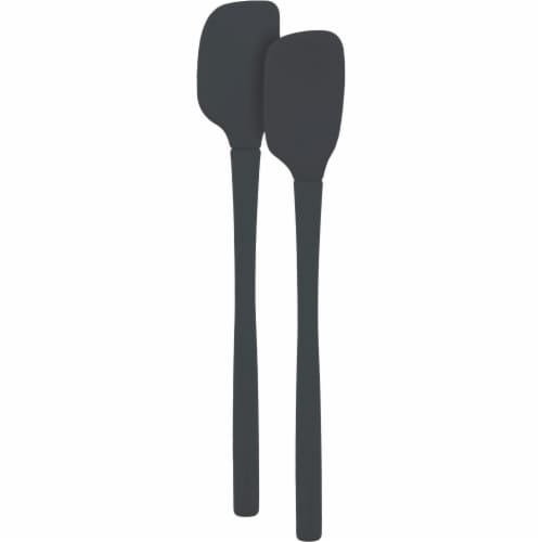 Tovolo Silicone Mini Spatula & Spoon 2 Pack - Charcoal Perspective: front