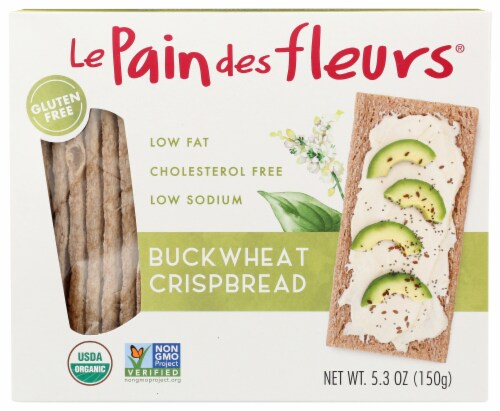 Le Pain des fleurs® Organic Buckwheat Crispbread Perspective: front