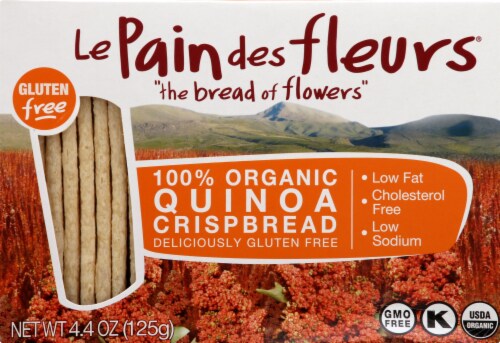 Le Pain des fleurs® Organic Crispbread Gluten Free Quinoa Perspective: front