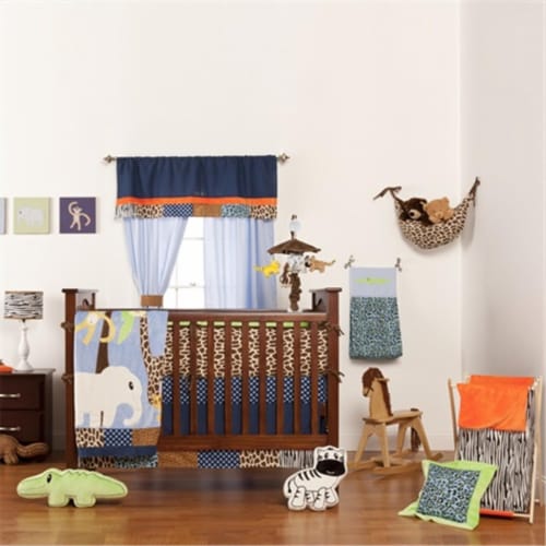 One Grace Place 10-14b010 Jazzie Jungle Boy Crib Sheet Perspective: front