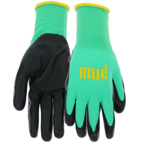 MUD® Stretch Gardening Gloves - Sea Green Perspective: front