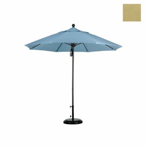 Venture 9' Bronze Market Umbrella in Heather - California Umbrella Perspective: front