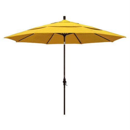California Umbrella 11' Patio Umbrella in Lemon Perspective: front