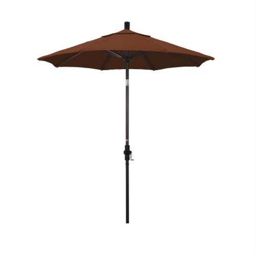 California Umbrella 7.5' Patio Umbrella in Terracotta Perspective: front