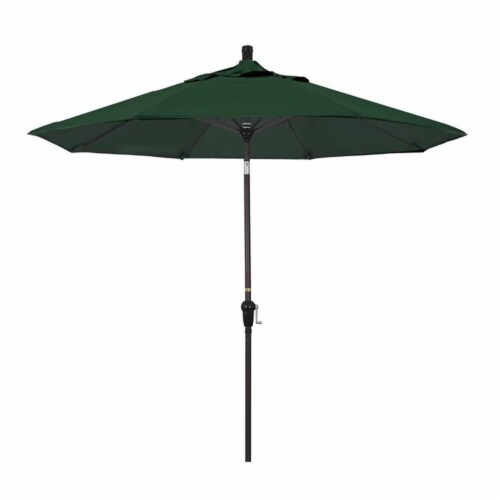 9' Patio Umbrella in Forest Green - California Umbrella Perspective: front