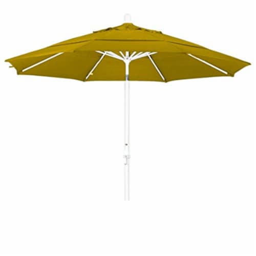 11' Patio Umbrella in Sunflower Yellow - California Umbrella Perspective: front
