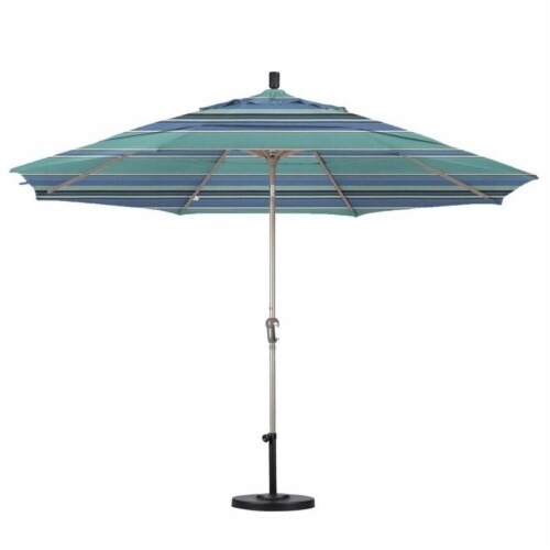 California Umbrella 11' Patio Umbrella in Dolce Oasis Perspective: front