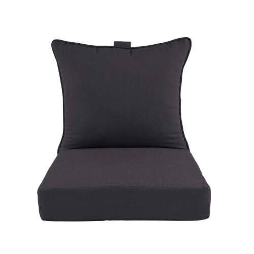 Astella 46.5 x 24 in. Pacifica Premium Deep Seat Lounge Cushion in Slate Perspective: front