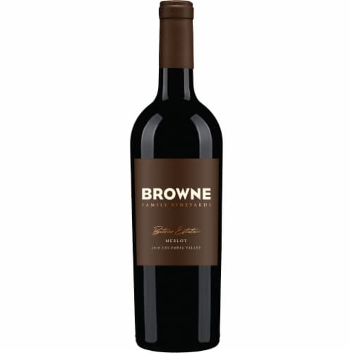 Browne Family Vineyards Bitner Estate Merlot Washington Red Wine Perspective: front