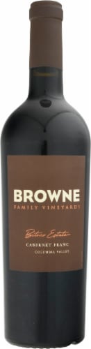 Browne Family Vineyards Cabernet Franc Red Wine Perspective: front