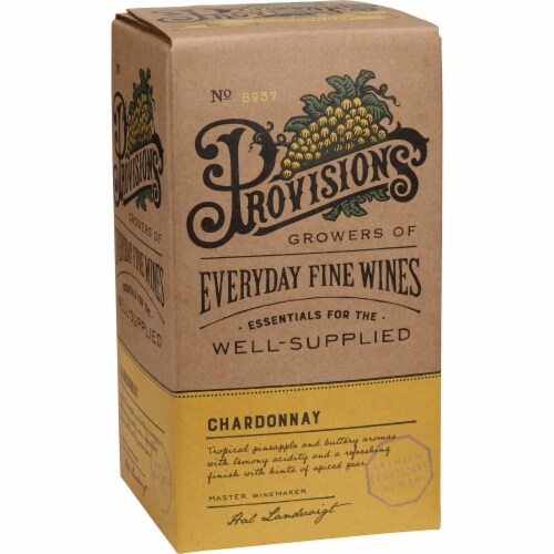 Provisions Chardonnay White Wine Box Perspective: front