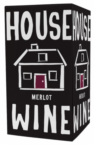 House Wine Merlot Box Wine Perspective: front