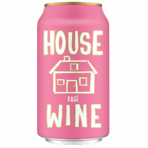 House Wine Rose Can Perspective: front