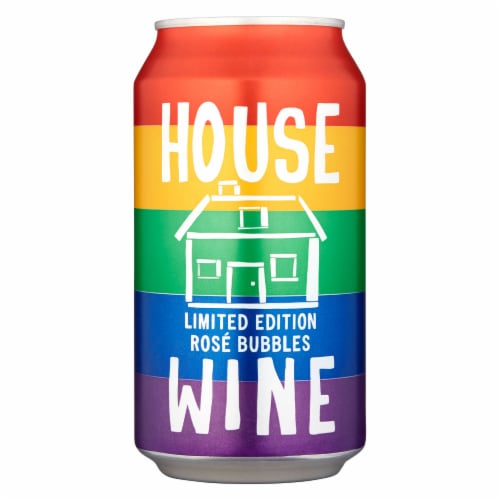 House Wine Rose Bubbles Wine Spritzer Single Can Perspective: front