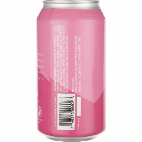 Waterbrook Wine Rose Walla Walla Blush Wine Can Perspective: front