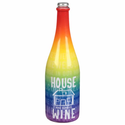 House Wine Bubbles Rose Perspective: front