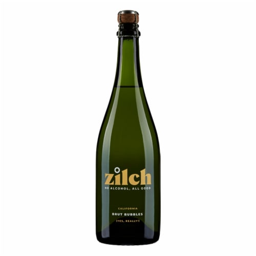 Zilch Brut Bubbles California Non-Alcoholic Sparkling Wine Perspective: front