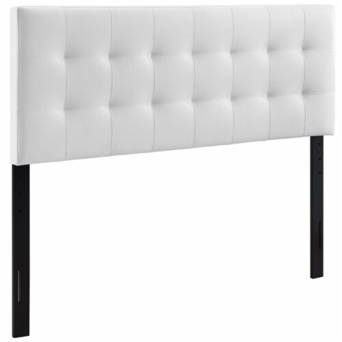 Lily Full Upholstered Vinyl Headboard - White, 1 - Fry’s Food Stores