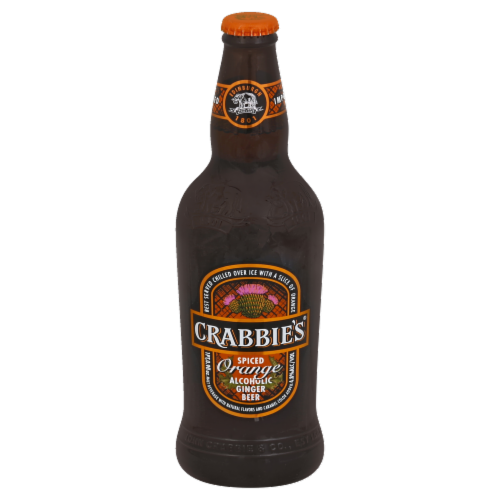 Crabbie's Orange Spiced Alcoholic Ginger Beer Single Bottle Perspective: front