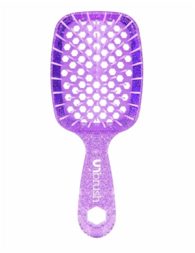 UNbrush Detangling Brush Mini Glitter - Amethyst Lavender Perspective: front