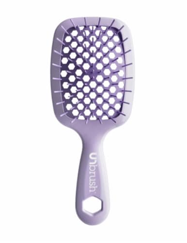 UNbrush Detangling Brush Mini Glitter - Lilac Light Purple Perspective: front