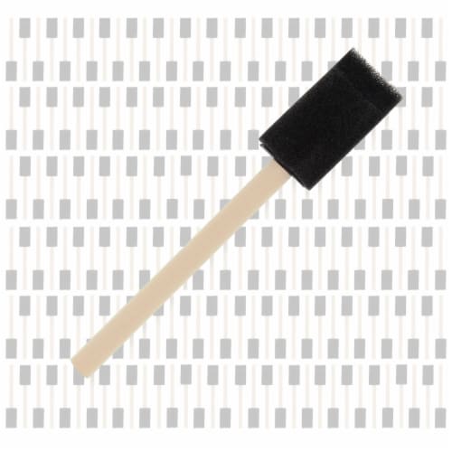 1 inch Foam Sponge Wood Handle Paint Brush Set (Full Case of 600) - Lightweight and durable Perspective: front