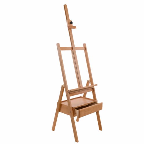 Large Wooden H-Frame Studio Easel with Artist Storage Drawer and Shelf -  Adjusts to 75 High, Easel - Ralphs