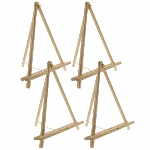 16 Natural Wood Display Stand A-Frame Artist Easel, 4 Pack - Adjustable  Wooden Stand, 16” Easel - City Market