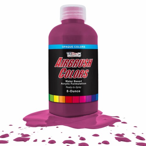 Magenta, Opaque Acrylic Airbrush Paint, 8 oz. Perspective: front