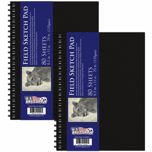 8.5 x 11 Hardbound FIeld Sketch Pad, 70 Pound (110gsm), Book of 80