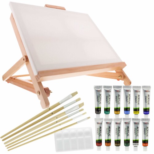 US Art Supply Plastic 6-Well Rectangular Painting Palette