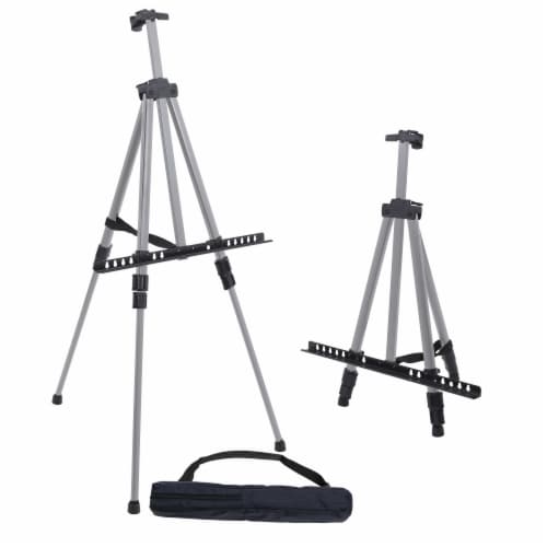66  Aluminum Tripod Artist Field & Display Easel Stand - Adjustable Height 20  to 5.5 ft Perspective: front