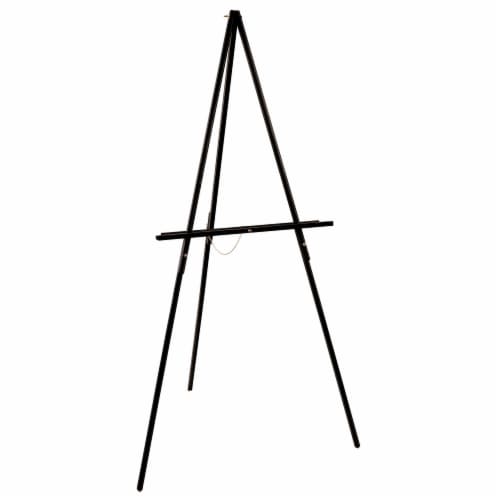 64  Black Torrey Wooden A-Frame Tripod Studio Artist Floor Easel, Adjustable Tray Height Perspective: front