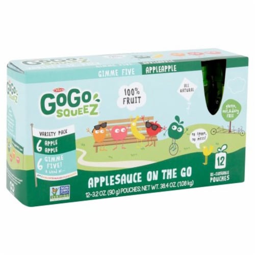 GoGo SqueeZ Apple Apple & Gimme Five Variety Pack Perspective: front