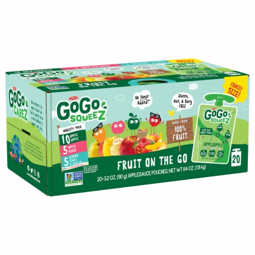 GoGo Squeez® Fruit On The Go Applesauce Variety Pack Perspective: front