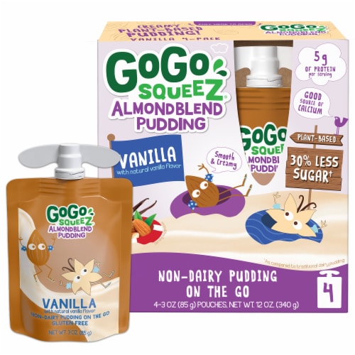 GoGo Squeez® Almond Blend Vanilla Pudding Perspective: front