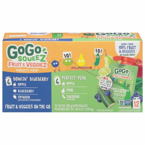 Gogo Squeez® Fruit & Veggies Variety Pack Perspective: front