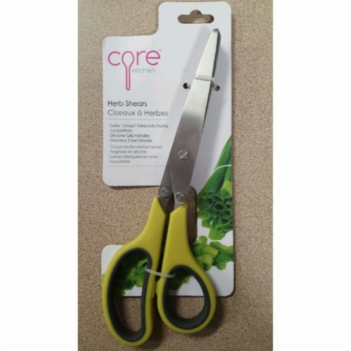 Core Home 220756 Kitchen Herb Scissors, Lime Green Perspective: front