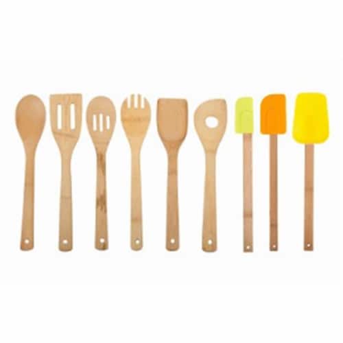 Core Home 214996 Paris Bamboo Utensil Set - 9 Piece Perspective: front