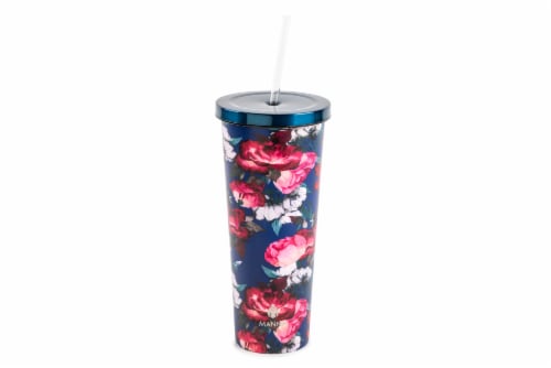 Manna Chilly Tumbler - Blue Flowers Perspective: front