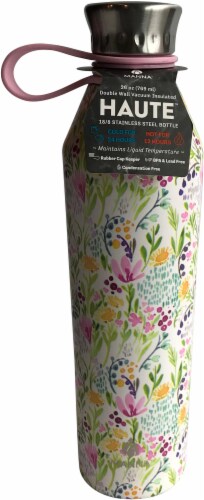 Manna Haute Bottle - Pink Flowers Perspective: front
