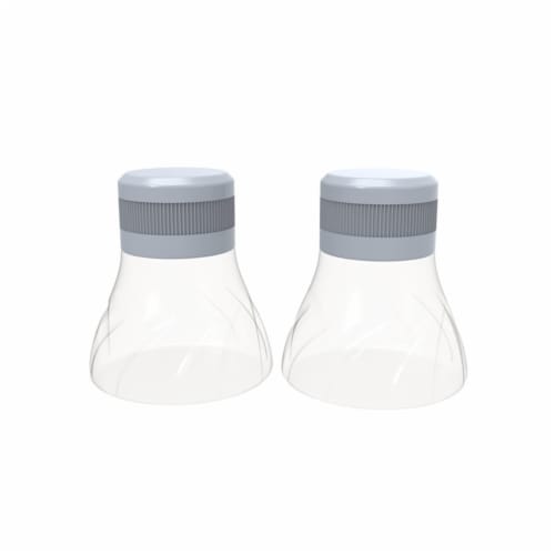 Core Home 6012611 Clear & Gray Silicone & Polypropylene Condiment Container Perspective: front