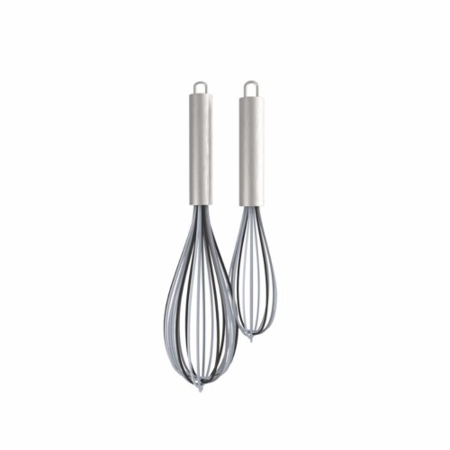 Core Home 6012600 Gray Silicone & Stainless Steel Whisk Set Perspective: front