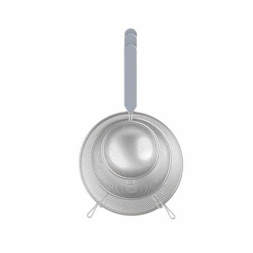 Core Kitchen 6012634 Gray ABS & Stainless Steel Strainer Perspective: front