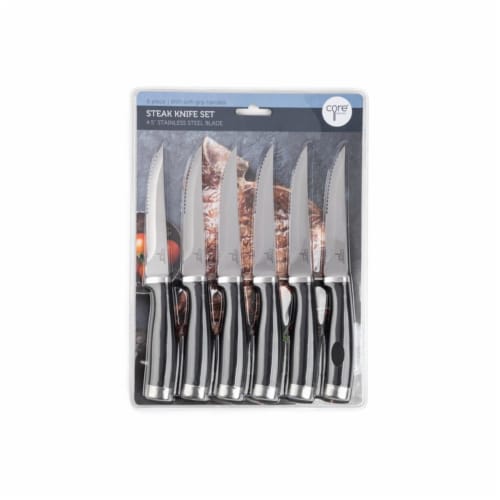 Core Kitchen 6012620 Core Kitchen Stainless Steel Steak Knife Set - 6 Piece Perspective: front