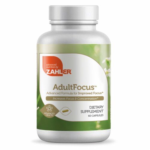 Zahler AdultFocus™ Dietary Supplement Perspective: front