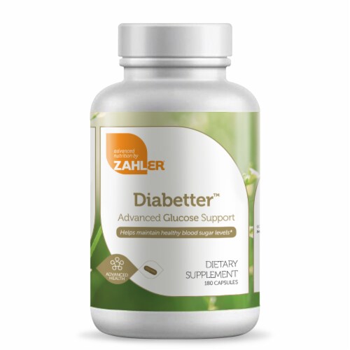 Zahler Diabetter Advanced Glucose Support Dietary Supplement Capsules Perspective: front