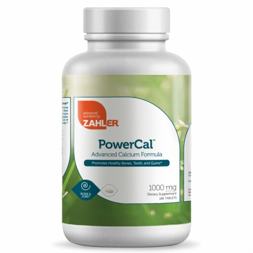 Zahler PowerCal Advanced Calcium Formula Dietary Supplement Tablets 1000mg Perspective: front
