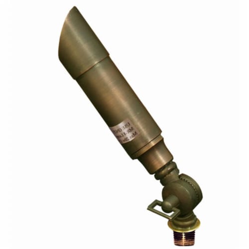 Dabmar Lighting LV28-ABS Solid Brass Directional Spotlight with Hood- Antique Brass Perspective: front
