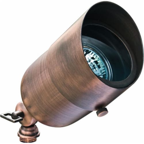 Dabmar Lighting LV29-HOOD-ABZ Solid Brass Directional Spotlight with Hood- Antique Bronze Perspective: front